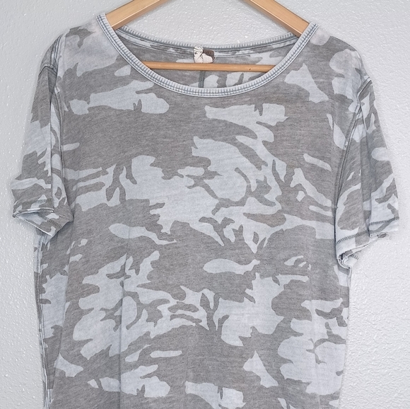 We The Free Camo Print Sz S Cotton Blend Oversized Boho Top - Picture 4 of 12